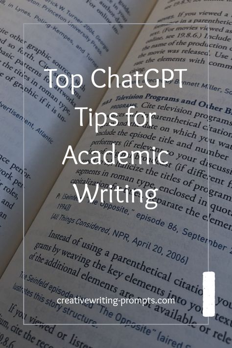 Struggling with academic writing? Discover effective ChatGPT prompts designed to help you create structured scholarly content smoothly. Whether you need help brainstorming ideas, conducting research, or organizing your papers, these tips will transform your writing process. Say goodbye to the frustration of writer's block and embark on your path towards academic success! Unlock a treasure of knowledge with prompts that guide you towards creating impressive essays Academic Writing Tips, Academic Paper, Picture Writing Prompts, Essay Prompts, Thesis Statement, Writing Crafts, Creative Writing Prompts, Academic Success, Writers Block