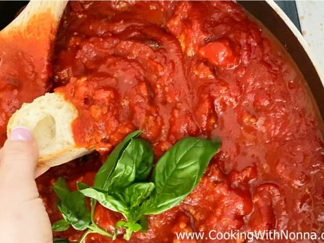 Cooking With Nonna, Nonna Pia, Best Spaghetti Sauce, Meatloaf Mix, Sunday Sauce, Best Italian Recipes, Low Sodium Recipes, Italian Cooking, Entree Recipes