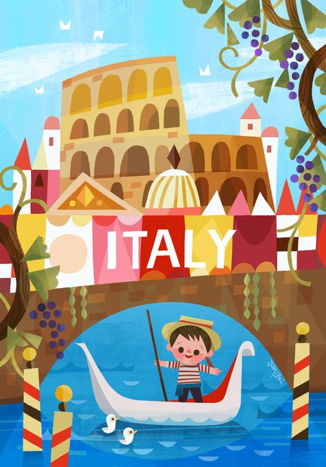 Mary Blair Art, Joey Chou, It’s A Small World, Disney Tokyo, 달력 디자인, 동화 삽화, Mary Blair, It's A Small World, Disney Posters