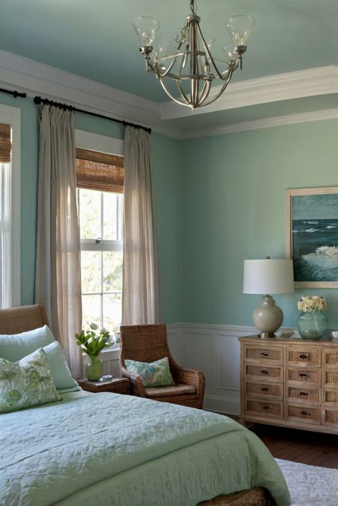 Looking to revamp your bedroom with eco-friendly options for paint and decor? Discover top sustainable choices in this guide. #ad     #Colortrend #wallpaint2024  #color2024  #DIYpainting  ##DIYhomedecor  #Fixhome Eco Friendly Bedroom Decor, Benjamin Moore Palladian Blue, Green Bedroom Paint, Green Room Colors, Retreat Bedroom, Cherry Wood Kitchen Cabinets, Dark Boho Living Room, Eco Friendly Bedroom, Gothic Living Room