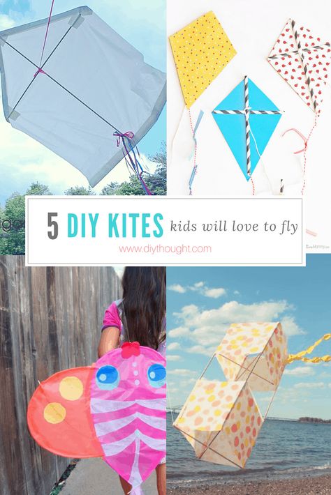 5 Diy Kites Kids Will Love To Fly - diy Thought Make Your Own Kite, Make A Kite That Flies, Diy Kites For Kids That Fly Easy, Making Kites Preschool, Diy Kites Kids, How To Make Kites For Kids, Diy Kite That Flies, Kite Making Ideas For Competition, Diy Kites That Fly