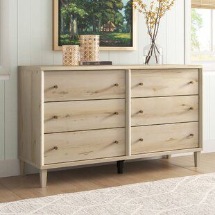 Lark Manor Alek 8 Drawer 64.75" W Double Dresser | Wayfair Coastal Farmhouse Style, Dresser Wood, Bedroom Essentials, Double Dresser, Coastal Farmhouse, 6 Drawer Dresser, Bedroom Dressers, Dressers And Chests, Large Drawers