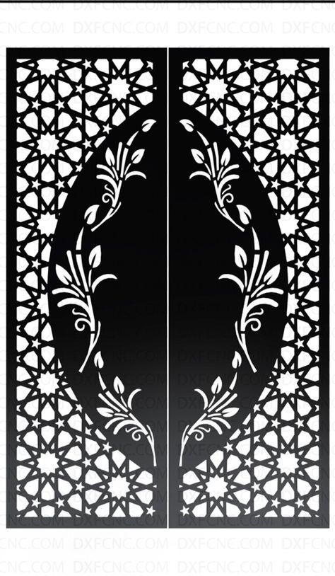 Main Door Design Double, Corian Design, Jalli Design, Round Shape Design, Steel Doors Exterior, Islamic Motifs, Grill Door Design, Compound Wall, Custom Metal Art