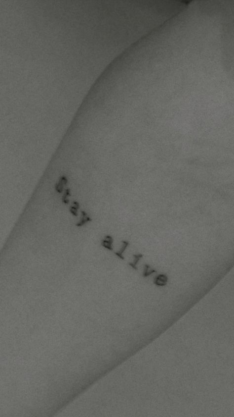 #stayalivetattoo#jungkook Stay Alive Jungkook, Alive Tattoo, Please Stay, Stay Alive, Dream Tattoos, Body Mods, Staying Alive, Tatting, Tattoo Ideas