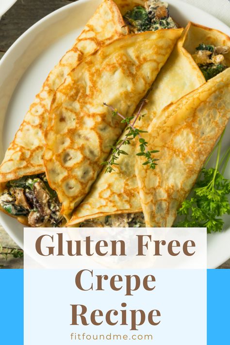 If you’re looking for a fun, delicious and healthy breakfast to whip up. Crepe recipes are a fun and easy dish to make. I love how this is a recipe that can be personalized for each individual. Get everyone involved by setting up a crepe making station or buffet. This gluten free crepe recipe is just as good as the traditional crepe batter with flour. Gluten Free Crepe, Gluten Free Crepes Recipe, Crepe Recipe Savory, Buckwheat Crepes, Gluten Free Crepes, Crepes Filling, Crepe Recipe, Crepe Batter, Sweet Crepes