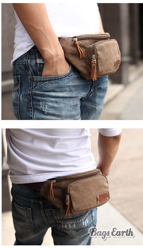 Fanny Pack For Men Fannypack Outfits, Mens Waist Bag, Waist Bag Leather, Leather Hip Bag, Handbags Gucci, Leather Waist Bag, Waist Pouch, Leather Fanny Pack, Leather Belt Bag