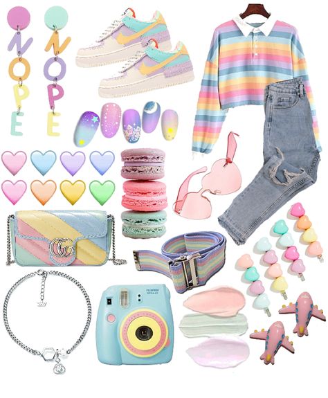 Kidcore Fashion Pastel, Enid Sinclair Outfit Ideas, Candy Core Outfits, Pastel Core Outfits, Pastel Kidcore Outfits, Kid Core Outfits, Kidcore Fashion, Pastel Skies, Outfits Pastel