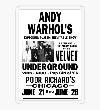 "VELVET UNDERGROUND NICO ANDY WARHOL VINTAGE POSTER" Sticker by adrienne75 | Redbubble Velvet Underground Poster, Chance The Rapper, Music Wall Art, Talking Heads, Music Wall, Poster Poster, The Velvet, Poster Stickers, Wall Art For Sale