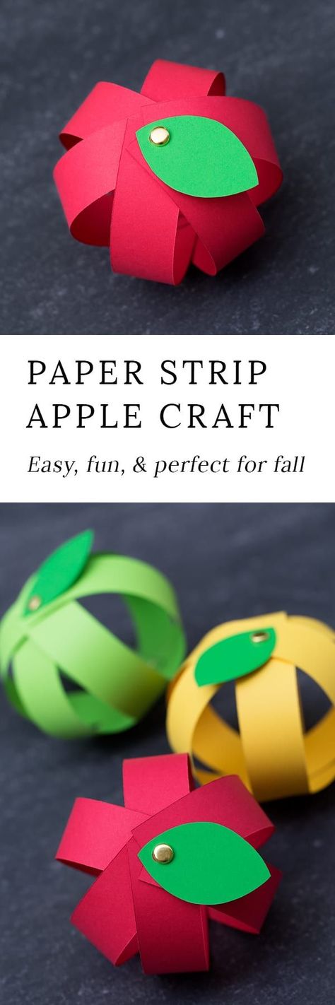 Kids love this easy paper strip apple craft! This simple fall craft includes a free printable template, making it perfect for home or school. Crafts For 3rd Graders Fall, Apple Crafts For School Age, Apple Crafts Preschool Toddlers, September Classroom Crafts, September Crafts For Kindergarteners, September Theme Crafts For Kids, Apple Construction Paper Craft, Apple Projects For Kids, Crafts For Kids September