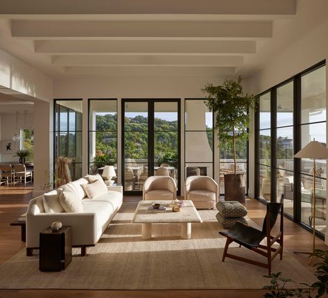 Biophilic Design Interiors Home Living Room, Transitional Contemporary Living Room, Transitional Decor Living Room, House Remodeling, Apartment Decoration, Open Living Room, Tv Unit Design, Living Room Scandinavian, Transitional Living Rooms