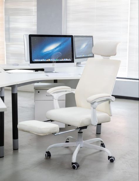 Qulomvs Mesh Ergonomic Office Chair with Footrest for Home, Office, Desk with Headrest and Backrest 90-135 Adjustable Computer Executive Chair with Wheels... Home Office Desk Chair, Ergonomic Desk Chair, Chair With Footrest, Computer Desk Chair, Ergonomic Desk, Mesh Chair, Executive Office Chairs, Mesh Office Chair, Home Office Desk