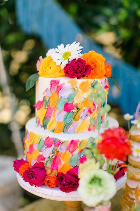 Coachella Birthday, Coachella Party, Flower Birthday Party, Cake With Flowers, Boda Mexicana, Festa Party, First Birthday Party, Birthday Flowers, Pretty Cakes