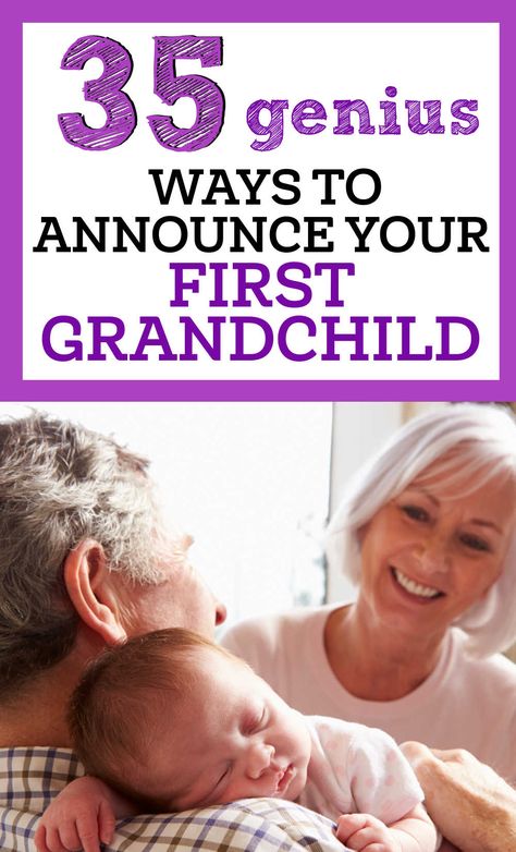 Looking for fun first grandchild announcement ideas? Here are some fun ways to let everyone know that you are a grandma or grandpa for the first time. 1st Grandbaby Announcement, First Great Grandchild Announcement, Going To Be A Grandma Announcement, Becoming Grandparents Announcement, Grandma Announcement First Time, Grandma And Grandpa Announcement, First Grandchild Announcement, Grandchild Announcement, Grandmother Announcement