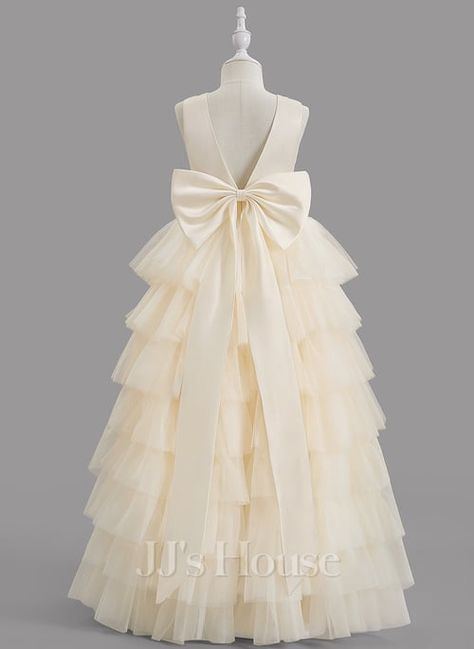 JJ's House Flower Girl Dresses (254250) | JJ's House Flower Girl Dresses Sparkly, Winter Flower Girl Dresses, Ruffle Flower Girl Dress, Sleeveless Flower Girl Dresses, Satin Flower Girl Dress, Winter Ball, Dresses Winter, Gown Princess, Princess Flower Girl Dresses