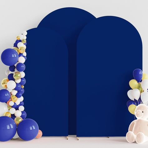 PRICES MAY VARY. 【Arch Covers Package】3 Piece wedding arch cover (Arch stand Not included). Material: Spandex. Color: Royal Blue. Size: 7.2 x 4ft (HxW) / 6.6x3.3ft (HxW) / 6x2.6ft (HxW). Decorate your party backdrop with our wedding arch covers to create an epic background for your celebration. 【Quality Material】The wedding arch backdrop stand cover is made of elastic spandex material, smooth touching and not easy to wrinkle. Chiara arch backdrop stand covers with light weight, can be easy to cl