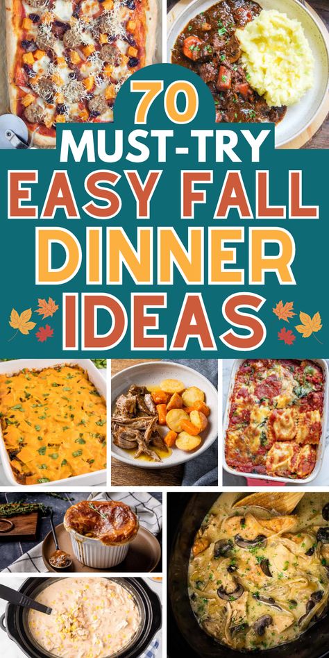 Quick easy cheap fall dinner ideas, including healthy fall recipes and autumn comfort foods for families on a budget. Beef Fall Recipes, Cheap Fall Dinners For A Family, Fall Recipes Cheap, Fall Food Prep, Hearty Fall Dinners, Something For Dinner, Family Fall Dinner Ideas, Quick Easy Fall Recipes Dinner, Cheap Fall Dinner Ideas