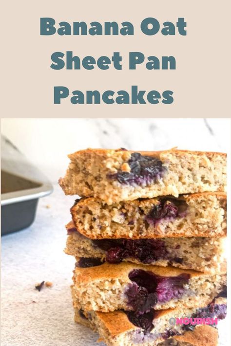 Toddler Breakfast Recipes, Sheet Pan Pancakes, Toddler Lunch Recipes, Pan Pancakes, Toddler Nutrition, Banana Oatmeal Pancakes, Toddler Snack, Banana Oat Pancakes, Baked Pancakes