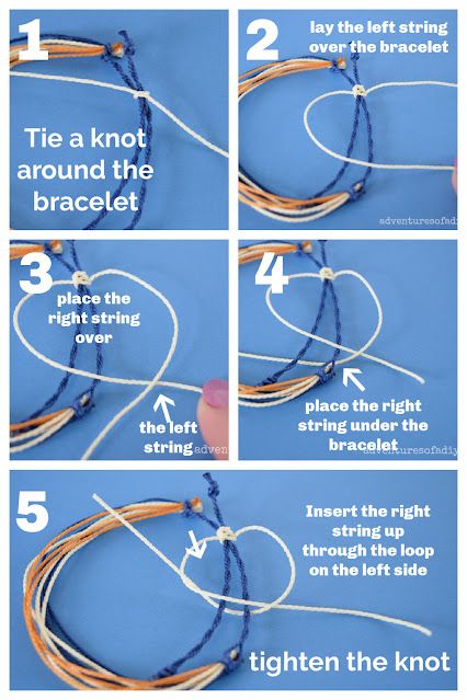 How To Do A Sliding Knot, How To End A Friendship Bracelet Sliding Knot, How To Make A Bracelet Adjustable Easy, Self Tightening Bracelet Knot, Slip Knot For Bracelet, How To Tie A Friendship Bracelet Adjustable, How To Tie Adjustable Bracelet Knot, How To Tie Wax Cord Bracelet, How To Make Adjustable Beaded Bracelets