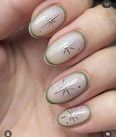 Folklore Acrylic Nails, Lord Of The Rings Nails Art, Short Almond Nail Designs Fall, Clean Nail Designs Simple, Cottage Core Nails Short, Alternative Bridal Nails, Kacey Musgraves Nails, Oktoberfest Nails Art, Nordic Nail Art