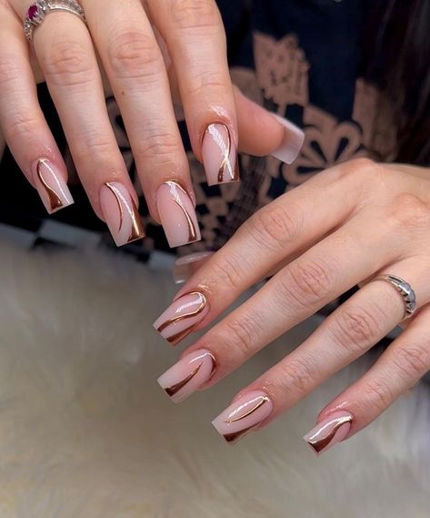 Brown Chrome &Butterlicious🤎 #chromenails #chromedesign #nailsofinstagram #nailideas #nailtrend #nailworld #nailartaddict #uñasacrilicas… | Instagram Line Art Nails, Brown Chrome Nails, Brown Chrome, Nails Square, Short Square Acrylic Nails, Art Nails, Square Acrylic Nails, Autumn Nails, July 28