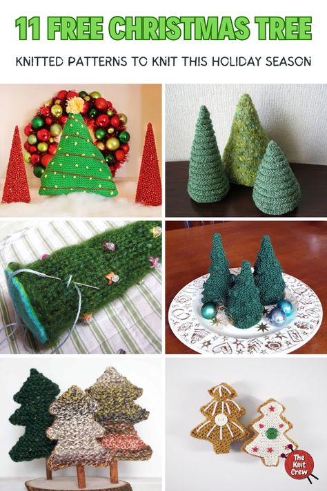 Knit your own Christmas tree this holiday season! Check out these 11 free patterns that are perfect for knitters of all skill levels. Knitting projects curated by The Knit Crew. Christmas Tree Knitting Pattern, Intermediate Knitting Patterns, Advanced Knitting, Knitted Patterns, Holiday Knits, Dishcloth Knitting Patterns, Christmas Knitting Patterns, Simple Christmas Tree, Shawl Knitting Patterns