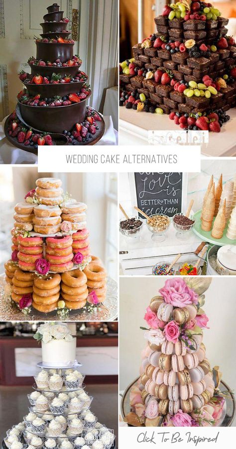 Alternative Ideas For Wedding Cake, Wedding Cake Substitute, Wedding Cake Alternatives Unique, Unusual Wedding Cake Ideas, Alternatives To A Wedding Cake, Wedding Cake Replacement, Wedding Cake Not Cake, Instead Of A Wedding Cake, Wedding Cake Thats Not Cake