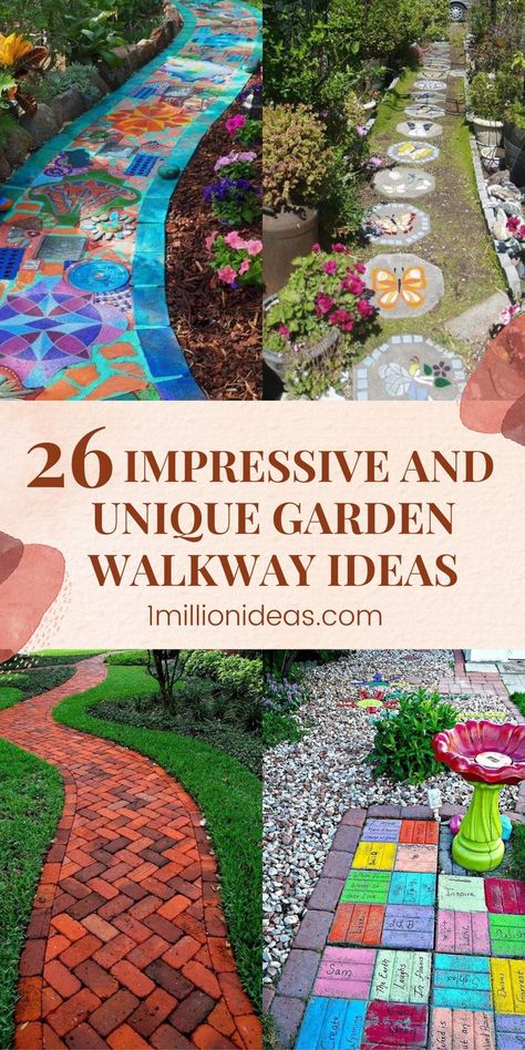 Have you ever thought that the addition of garden walkways can create a beautiful flow on your property and create a defined space so you are not trampling on your plants? Pathways not only bring a visually appealing but also enhance the livability and functionality of your garden. Diy Garden Paths And Walkways Cheap, Diy Walkways Paths Cheap Easy, Diy Walkway Ideas, Garden Walkway Ideas Cheap, Easy Walkway Ideas Diy, Diy Pathway Ideas Walkways, Diy Pathway Ideas Cheap, Stepping Stones Pathway Diy, Garden Walkways Pathways