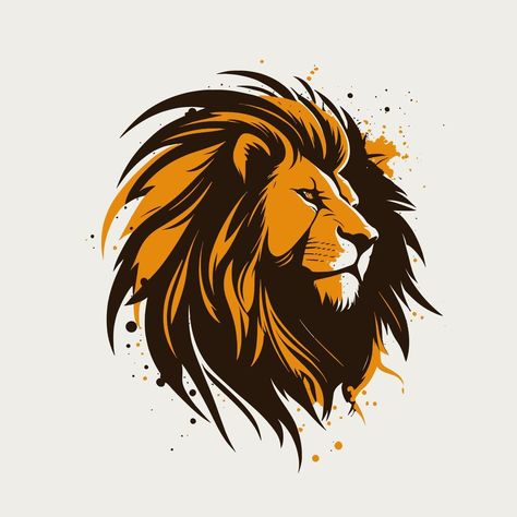 Lion Head Lion Logo Symbol - Gaming Logo Elegant Element for Brand - Abstract Symbols Lion Stencil, Abstract Symbols, Lion Icon, Lion Head Logo, Lion Vector, Lion Drawing, Geometric Shapes Art, Gaming Logo, Logo Symbol