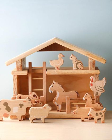 Odin Parker, Farm Animal Toys, Handmade Kids Toys, Wooden Educational Toys, Wooden Toys For Toddlers, Wooden Toys Plans, Doll House Plans, Woodworking Toys, Handmade Wooden Toys