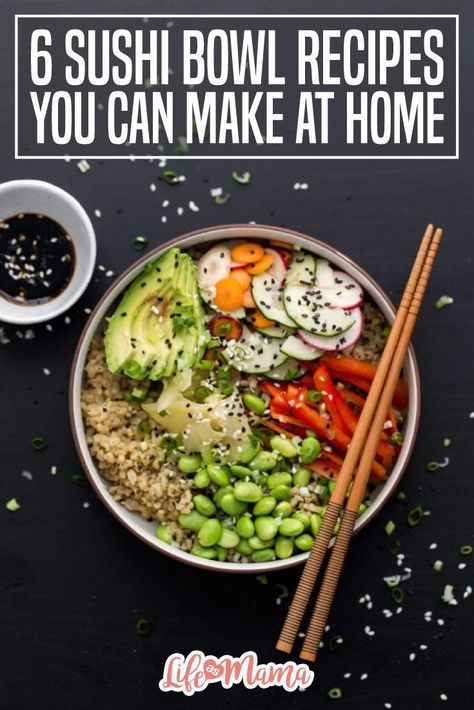 Sushi Bowl Recipes, Recipes Sushi, Sushi Bowl Recipe, Make Your Own Sushi, Sushi Recipes Homemade, Dessert Sushi, Dessert Chef, Sushi Lunch, Sushi At Home