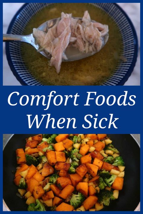 Comfort Foods When Sick – The best recipes and meals to eat – food ideas for when you’re unwell and need comforting. Food For When You're Sick, What To Eat When Sick Cold, Light Meals For Upset Stomach, Foods When Sick, Things To Eat When Sick, Best Food When Sick, What To Eat When Sick, Food When Sick, Eat When Sick