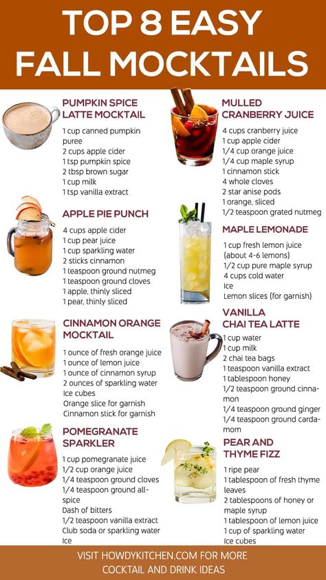 Non Alcohol Fall Drinks, Fall Festival Drinks, Drinks For Mabon, Fall Drinks No Caffeine, Refreshing Fall Drinks, Thanksgiving Recipes Drinks Non Alcohol, Easy Fall Drinks To Make At Home, Fall Lemonade Stand, Fall Drinks Healthy