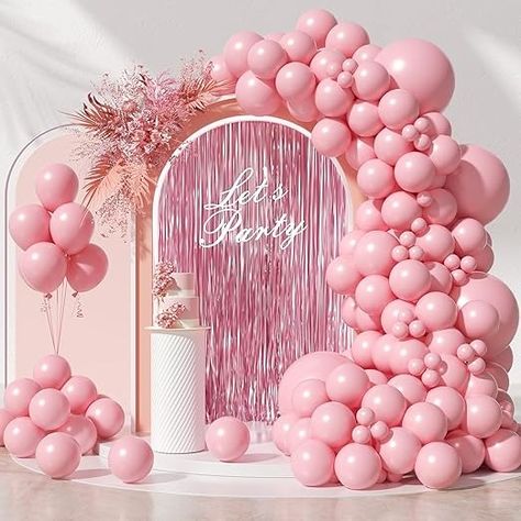 Amazon.com: FOTIOMRG 130pcs Light Pink Balloon Garland Arch Kit, 18 12 10 5 inch Light Pink Latex Balloons Different Sizes Pack for Bridal Baby Shower Gender Reveal Princess Bachelorette Birthday Party : Toys & Games Light Pink Balloon Garland, Light Pink Birthday Party, Light Pink Birthday, Light Pink Party, Bachelorette Party Balloon, Pink Balloon Garland, Pink Garland, Pink Bachelorette Party, Pink Latex