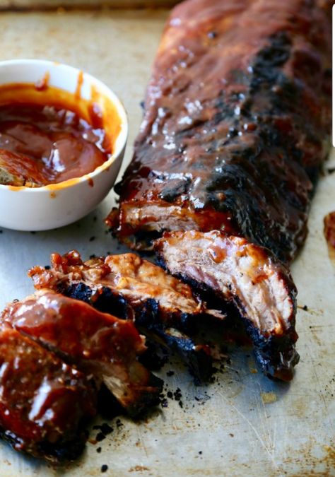 https://www.today.com/recipes/giada-s-baby-back-ribs-spicy-plum-barbecue-sauce-recipe-t139616 Spicy Ribs, Garlic Ribs, Sweet And Spicy Pork, Ribs Bbq, Ground Pork Recipes, Recipes Pork, Sunday Dinner Recipes, Mince Recipes, Smoked Ribs