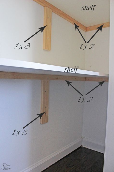 Custom Closet Shelves, Closet Shelves Diy, Diy Shelves Design, Diy Shelves Ideas, Custom Closet Shelving, Diy Closet Shelves, Diy Regal, Simple Closet, Closet Renovation