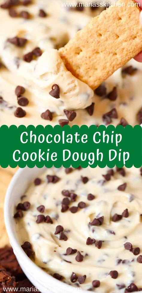 Chocolate Chip Cookie Dough Dip, Cookie Dough Dip Recipe, Cookie Dip, Chocolate Chip Dip, Chip Dip Recipes, Simple Easy Recipes, Cookie Dough Dip, Make Chocolate Chip Cookies, Low Carb Peanut Butter