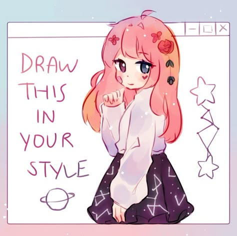 Tags Drawing, Art Style Challenge, Drawing Ideas List, Arte Do Kawaii, Creative Drawing Prompts, Arte Sketchbook, Art Prompts, Dibujos Cute, Style Challenge