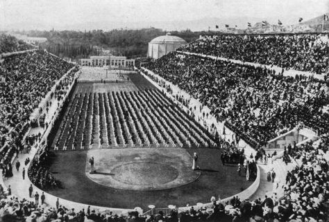 Athens 1896: The Olympic stadium in Athens built by the Greek philanthropist Averof for a cost of one million drachmas. Olympics.com.au Ancient Olympic Games, Ancient Olympics, Multi-sport Event, History Timeline, Today In History, Historical Images, Pearl Harbor, Athens Greece, Historical Events