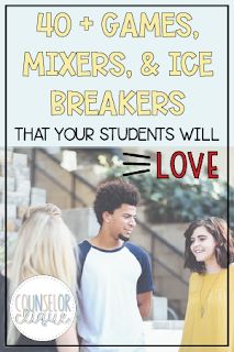 40+ Games, Mixers, & Ice Breakers That Your Students Will Love - Counselor Clique Mixer Ideas Social, I’ve Breakers For High School, Ice Breaker Games For High Schoolers, Ice Breaker For Middle Schoolers, Ice Breaker Games For Middle Schoolers, Icebreakers For Middle Schoolers, Team Building Activities For Middle Schoolers, Team Building Games For Middle Schoolers, Ice Breakers For High School Students