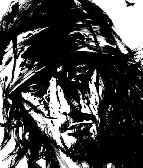 Miyamoto Musashi Vagabond, Miyamoto Musashi Art, Tokyo Ghoul Pictures, Urahara Kisuke, Vagabond Manga, Anime Character Names, Miyamoto Musashi, Samurai Art, Character Sketches