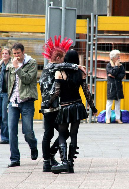 Punk couple. by P Villerius, via Flickr Punk Couples, Punk Lifestyle, Punk Couple, Punk Guys, Hipster Accessories, Punk Subculture, Batman Outfits, Punk Culture, Fashion Goth