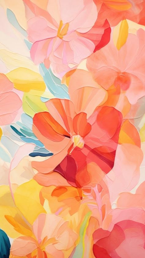 Tropical flowers abstract petal plant. | Free Photo Illustration - rawpixel Tropical Iphone Wallpaper, Abstract Painting Pattern, Flowers Abstract Painting, Hibiscus Painting, Iphone Wallpaper 8k, Marvel Paintings, Abstract Flowers Print, Floral Cards Design, Flowers Abstract