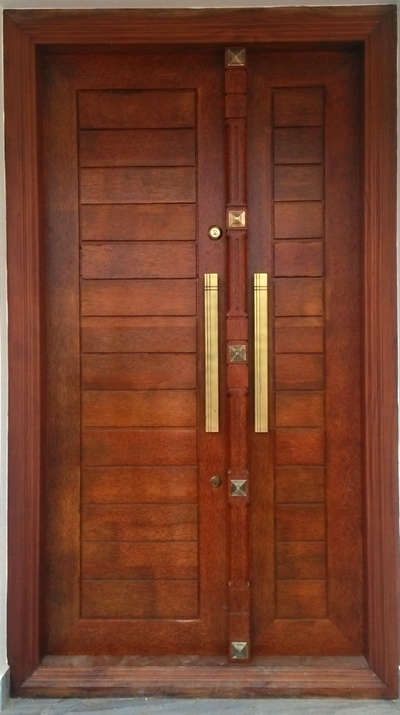 Kerala Front Door Designs, Latest Double Door Design For Home, Front Door Design Wood Double Door, Main Door Design Entrance Modern Luxury Double Door, Front Double Door Design Wood Kerala, Front Door Design Wood Entrance, Front Double Door Design Wood, Front Double Door Ideas, Main Double Door Design Wood