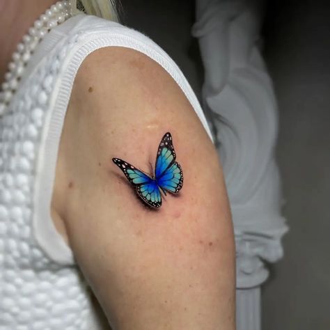 Blue Morpho Butterfly Tattoo, Morpho Butterfly Tattoo, Butterfly Sleeve Tattoo, Butterfly Thigh Tattoo, Are Tattoos, Realistic Butterfly Tattoo, Purple Butterfly Tattoo, Black Butterfly Tattoo, Monarch Butterfly Tattoo