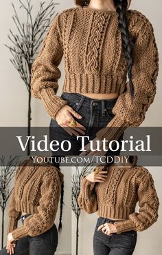 This fun to make hoodie is perfect for any crocheter that wants a challenge. Once you get the cable stitches down it's about make each panel and pieceing it together for your perfect fit! It's a lot of fun to put together so let's get to it! 💖 Be sure to follow on YouTube, Instagram and check out my Etsy @TCDDIY #crochet #crochetpattern Make Hoodie, Crochet Balloon, Lidia Crochet Tricot, Crochet Cable Stitch, Gilet Crochet, Crochet Hoodie, Pull Crochet, Crochet Cable, Diy Vetement