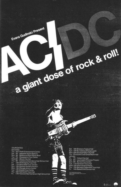 #poster Acdc Poster, Peter Hook, Concert Poster Design, Bon Scott, Punk Poster, Greatest Rock Bands, Angus Young, Tour Poster, Musica Rock