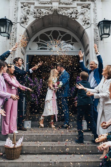 Throwing Confetti, Soft Pink Wedding, Registry Office Wedding, Chelsea Wedding, Wedding Readings, Wedding Send Off, Wedding Poems, Wedding Exits, City Hall Wedding