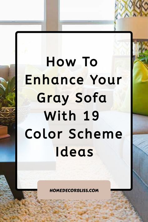 Looking to enhance your gray sofa with a pop of color? Check out these 19 color scheme ideas that will help bring life and vibrancy to your living space. From soft pastels to bold jewel tones, there's a perfect palette for every style. Explore these inspiring combinations to create a warm and inviting atmosphere in your home. Gray doesn't have to mean boring - start experimenting with different colors today and transform your living room into a stylish oasis of comfort and beauty! Combination Of Grey Color, Gray Lounge Ideas, Carpet Sofa Layout, Living Room Decor Gray Sofas, Lounge Decor Grey Sofa, Grey Sofa Styling Color Schemes, Grey Sofa With Colourful Cushions, Grey Sofa With Rug, Silver Sofa Living Room Colour Schemes