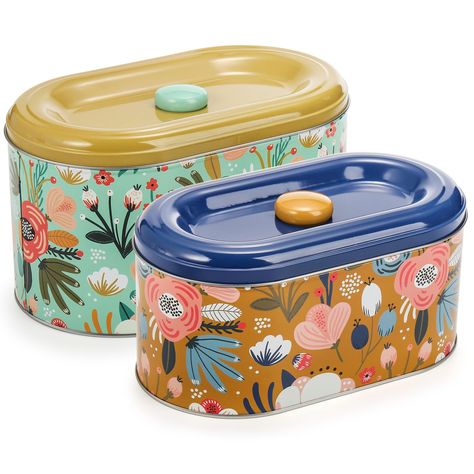 PRICES MAY VARY. Coloch tin cookie snack jar set comes in 2 sizes: the small one measures 8.7x5x4.7 inches; the large one measures 9.8x5.9x5.6 inches. Its compact size allows for easy storage on countertops, shelves, or in cabinets, making it a space-efficient choice for those with limited kitchen space. Quality Material: Our biscuit storage container is made from premium metal, which ensures durability and longevity. The container is lightweight, odorless, rustproof and not easy to deform, a pe Office Snacks, Cookie Storage, Baby Snacks, Cookie Snack, Tin Canisters, Kitchen Jars, Cookie Tins, Snack Jars, Christmas Jars