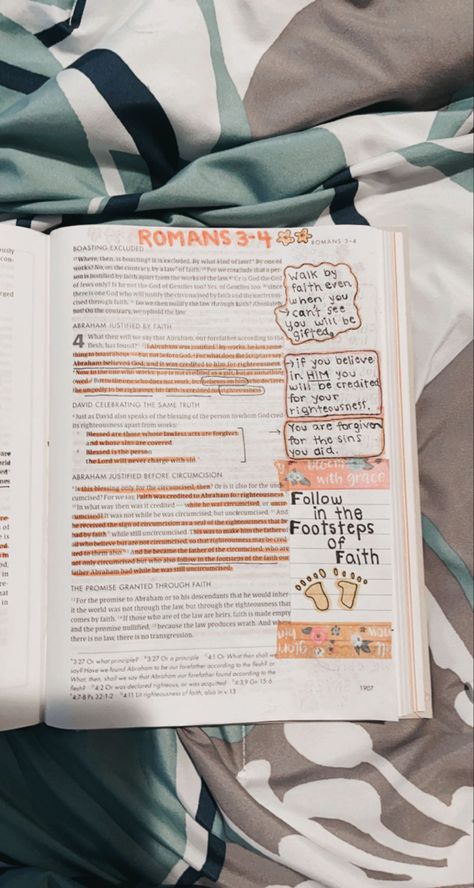 Romans 4 Bible Journaling, Romans 3 Bible Journaling, Roman’s Bible Journaling, Romans Bible Journaling, Romans Bible Study, Romans Bible, Bible Lettering, Bible Learning, Bible Journal Notebooks